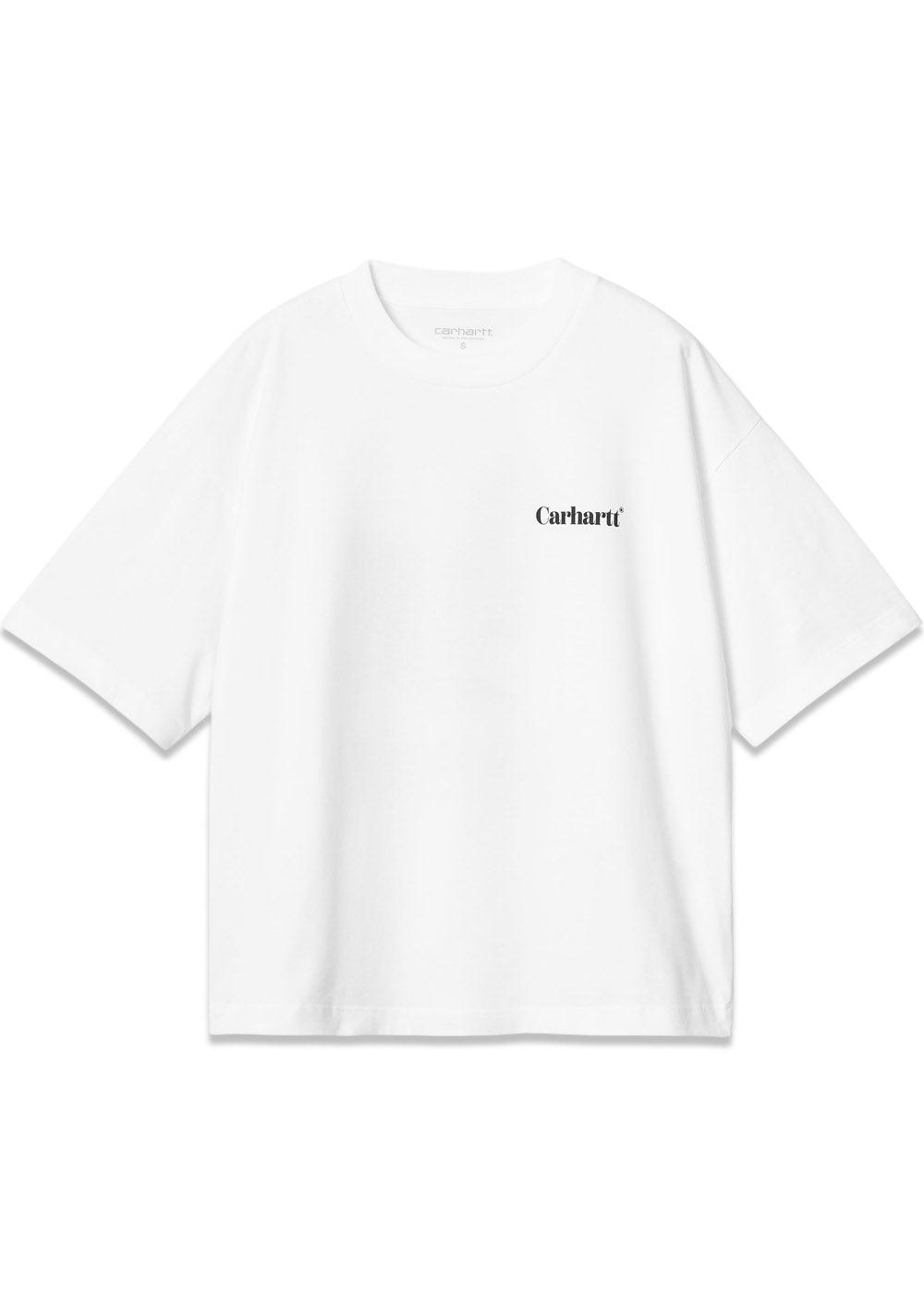 W S/S Fold Leo T-Shirt - White