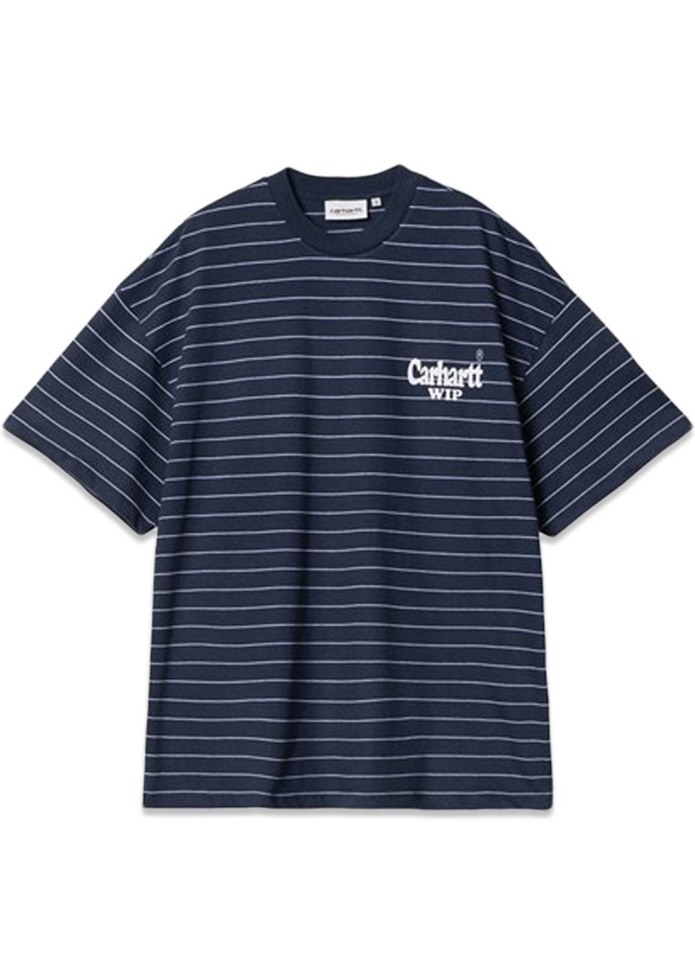 W S/S Orlean Spree T-Shirt - Orlean Stripe Horizontal, Blue / White