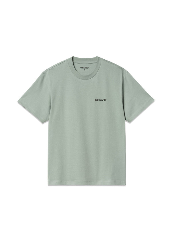 Carhartt WIP's W' S/S Script Embroidery T-S - Glassy Teal / Black. Køb t-shirts her.