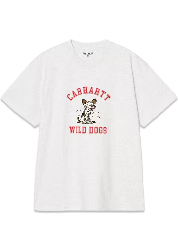 W S/S Wild Dog T-Shirt - White-T-shirts-Carhartt WIP-Butler Loftet