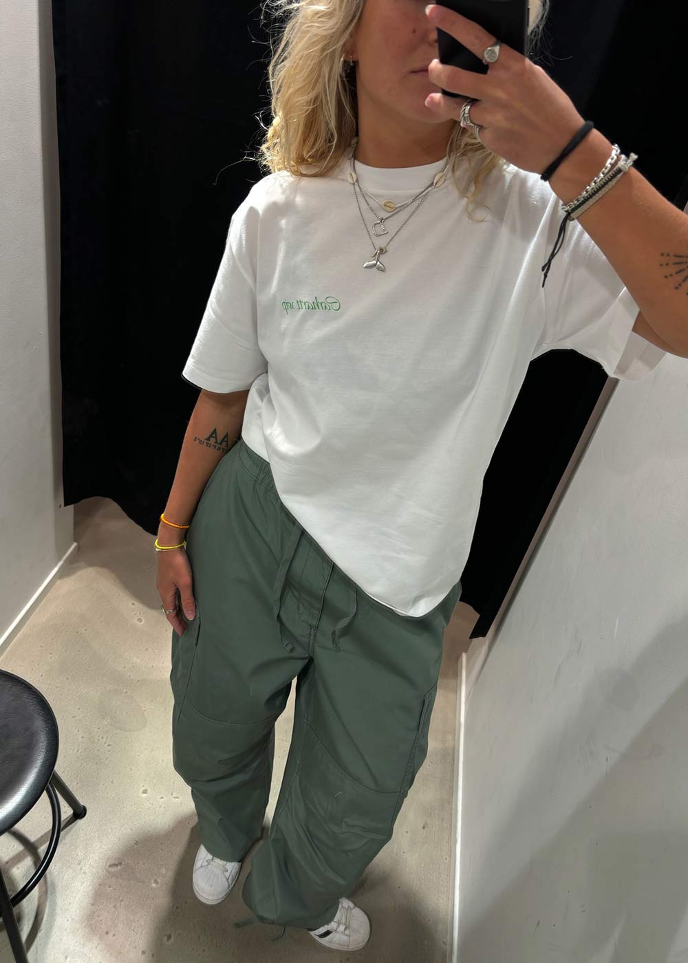 W S/S Work & Play T-Shirt - White-T-shirts-Carhartt WIP-Butler Loftet