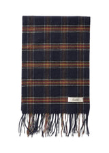 WOOL SCARF - Navy Check-Scarf-Forét-Butler Loftet