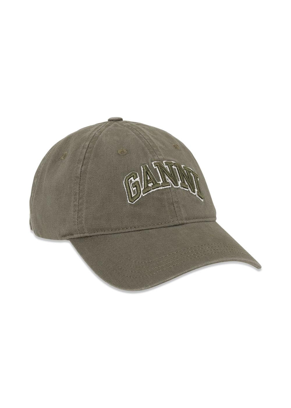 Washed Cotton Canvas Cap Emb - Kalamata-Headwear-Ganni-Butler Loftet
