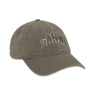 Washed Cotton Canvas Cap Emb - Kalamata-Headwear-Ganni-Butler Loftet