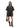 Washed Stretch Cotton Boxy Kimono Mini Dress - Black-Dress-Ganni-Butler Loftet