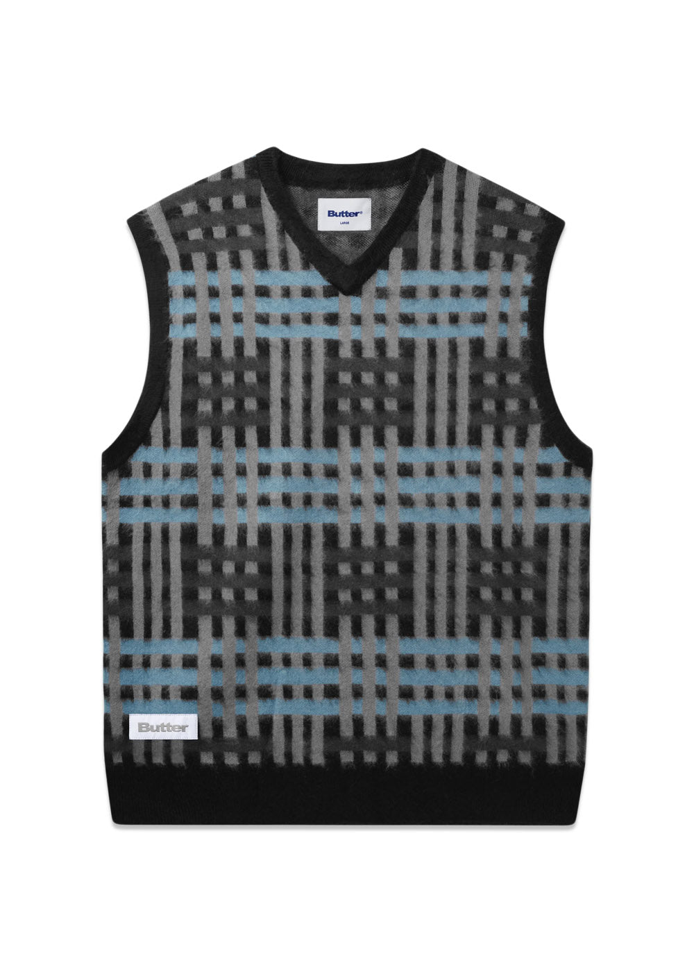 Weave Knitted Vest - Black