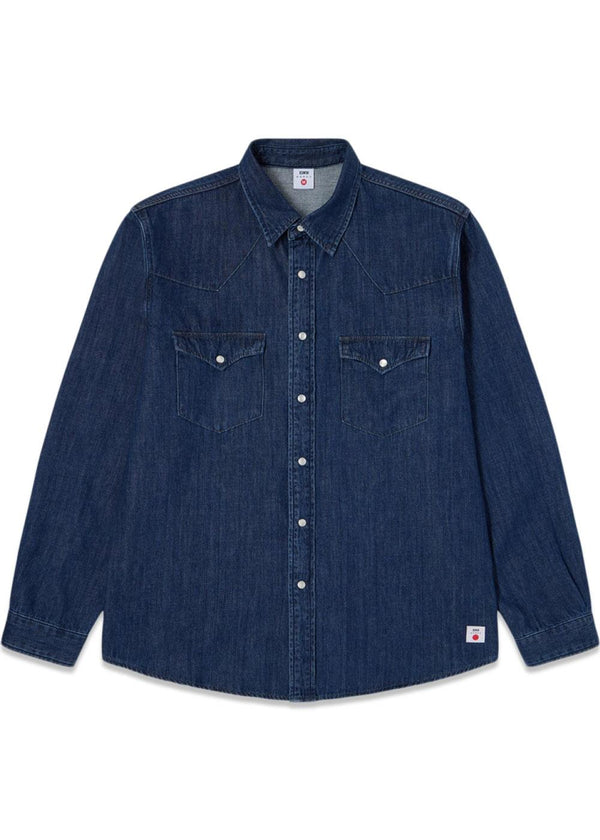 Western Shirt Ls - Blue - Dark Used-Shirts-Edwin-Butler Loftet