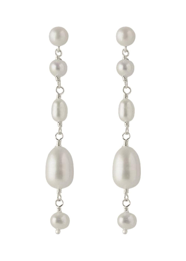 White Dreams Earrings length 45 mm - Silver