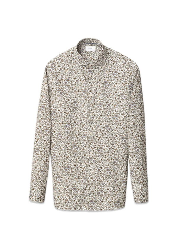 Wide Spread Rounded Single Slim - Brown-Shirts-Eton-Butler Loftet