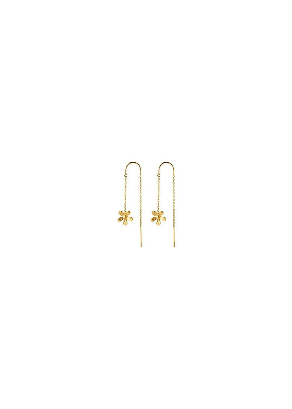 Wild Poppy Earchains - Goldplated-Jewellery-Pernille Corydon-Butler Loftet