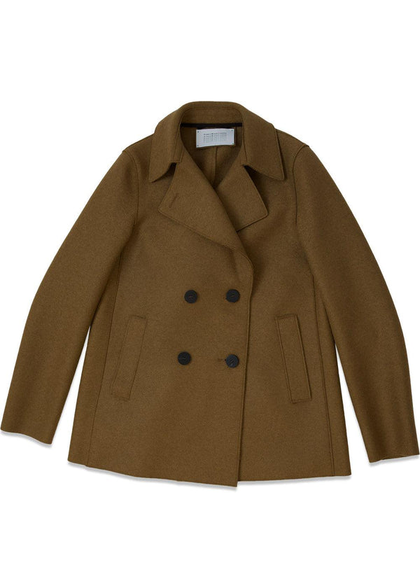 Harris Wharf Londons Women peacoat pressed wool - Shortbread. Køb overtøj her.