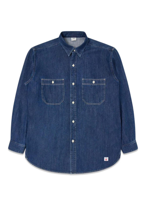 Work Shirt - Blue Dark Used-Shirts-Edwin-Butler Loftet
