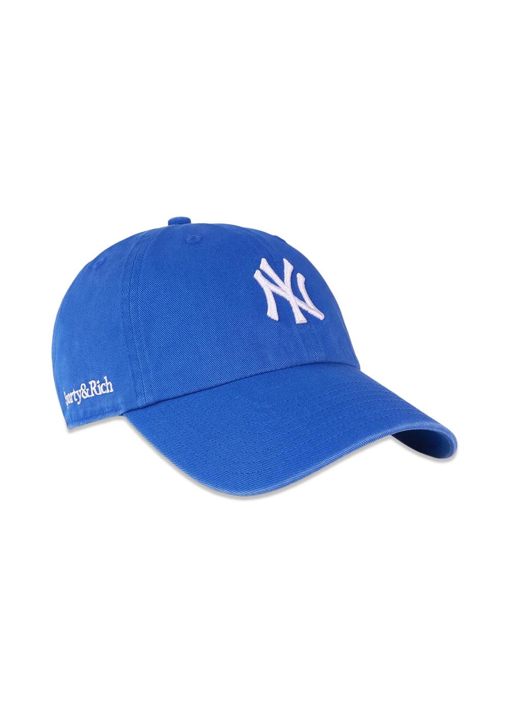 Yankees Serif Hat - Paris Blue-Headwear-Sporty & Rich-Butler Loftet