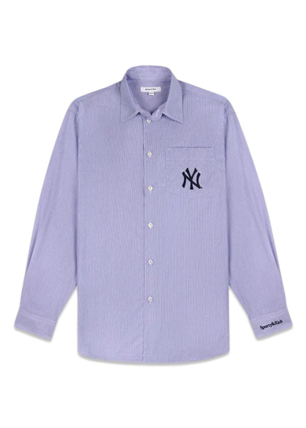 Yankees Serif Oversized Shirt - Blue Stripe