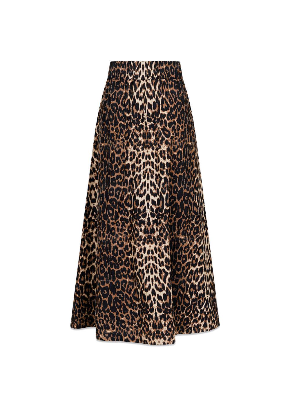 Yara Leo Long Skirt - Leopard