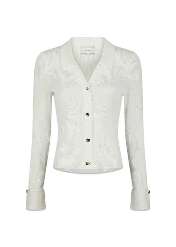 Ylvie Knit Blouse - Off White-Knitwear-Neo Noir-Butler Loftet