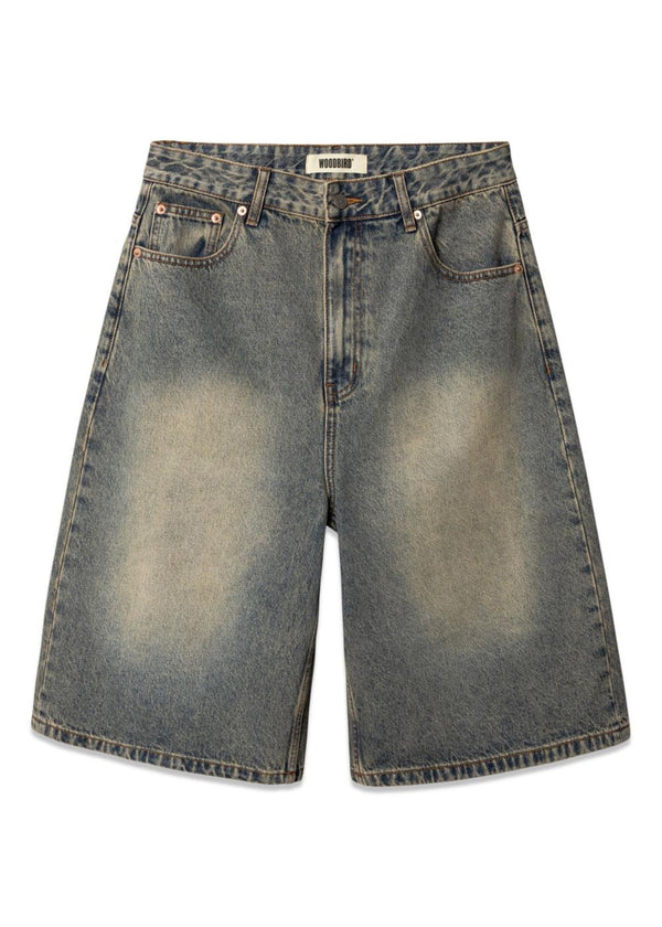 Yuto Aged Shorts - Dark Blue-Shorts-Woodbird-Butler Loftet