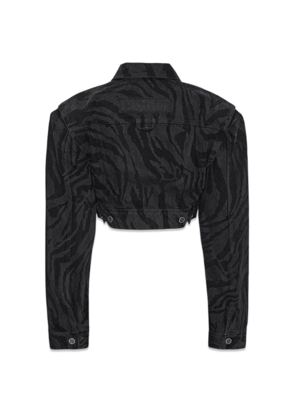 Zebra Denim Jacket - Black - Washed