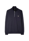 Zebra Logo Zip-Neck Sweatshirt - Very Dark Navy-Sweatshirts-Paul Smith - PS-Butler Loftet
