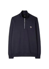 Zebra Logo Zip-Neck Sweatshirt - Very Dark Navy-Sweatshirts-Paul Smith - PS-Butler Loftet
