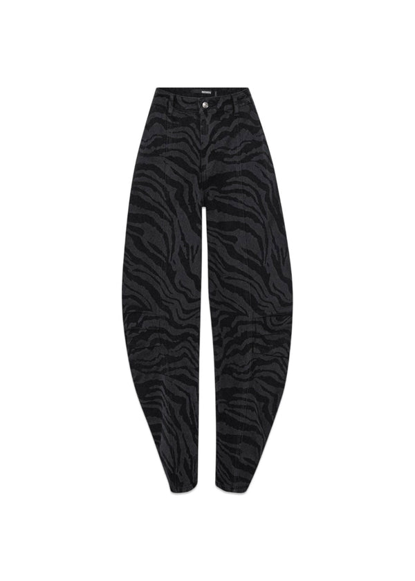 Zebra Twill Cargo Pants - Black - Washed