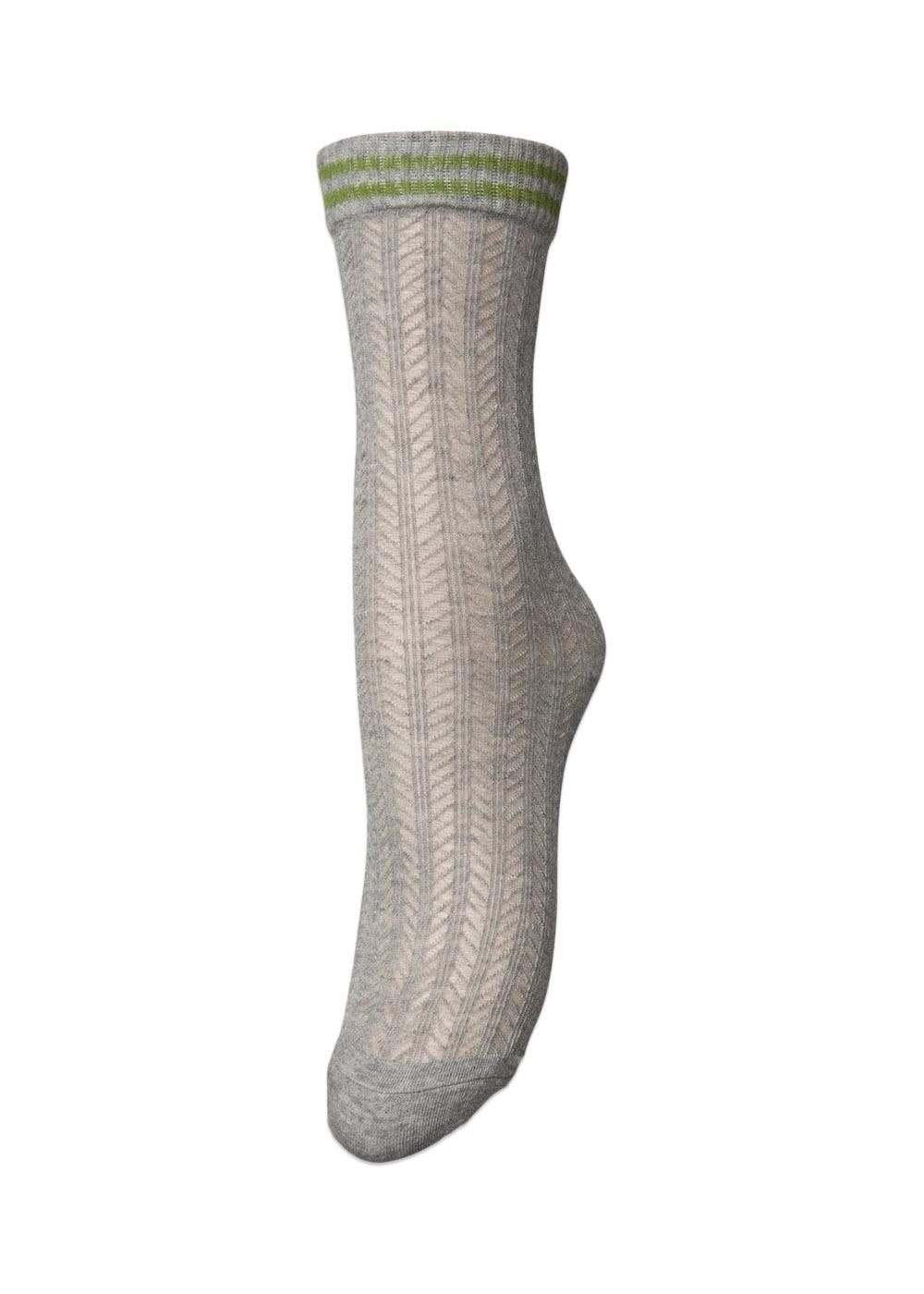 Zilla Sporty Cotta Sock - Grey Melange-Socks/stockings-BeckSöndergaard-Butler Loftet