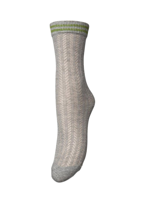 Zilla Sporty Cotta Sock - Grey Melange-Socks/stockings-BeckSöndergaard-Butler Loftet