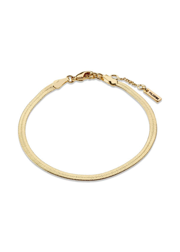 JOANNA flat snake chain bracelet gold-plated - Gold Plated