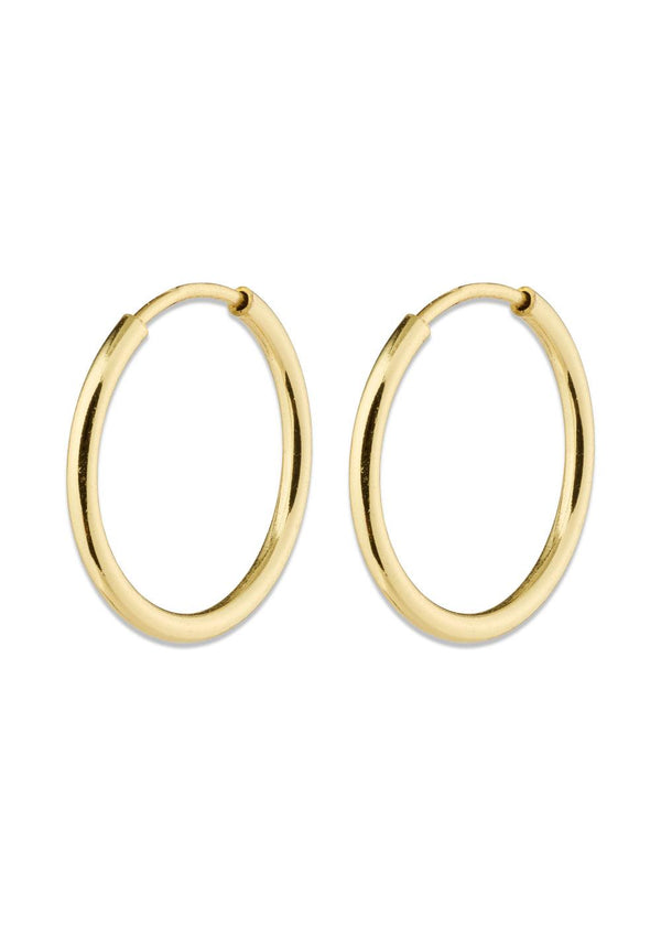 SANNE mini hoop earrings gold-plated - Gold Plated