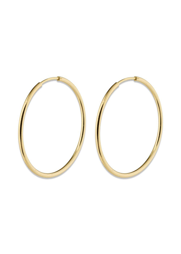 SANNE medium hoop earrings gold-plated - Gold Plated