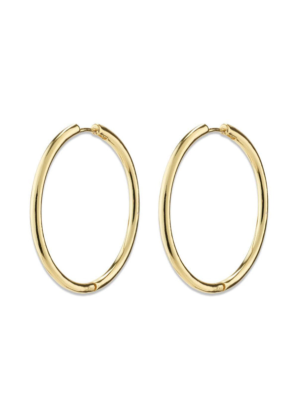 EANNA maxi hoops gold-plated - Gold Plated