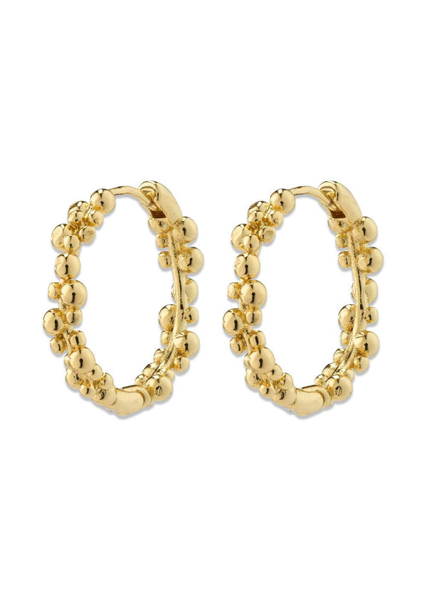 SOLIDARITY medium bubbles hoop earrings gold-plated - Gold Plated