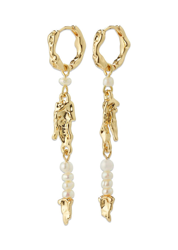 NIYA freshwater pearl earrings gold-plated - Gold Plated