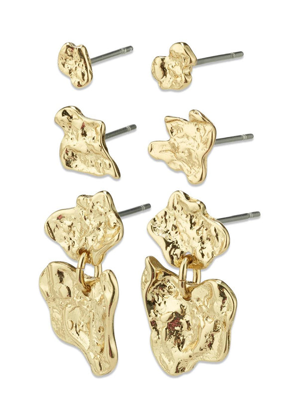 HORIZON earrings gold plated - Gold Plated