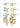 HORIZON earrings gold plated - Gold Plated