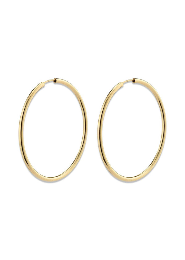 APRIL medium-size hoop earrings gold-plated - Gold Plated