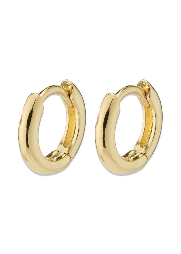 TYRA chunky mini hoop earrings gold-plated - Gold Plated