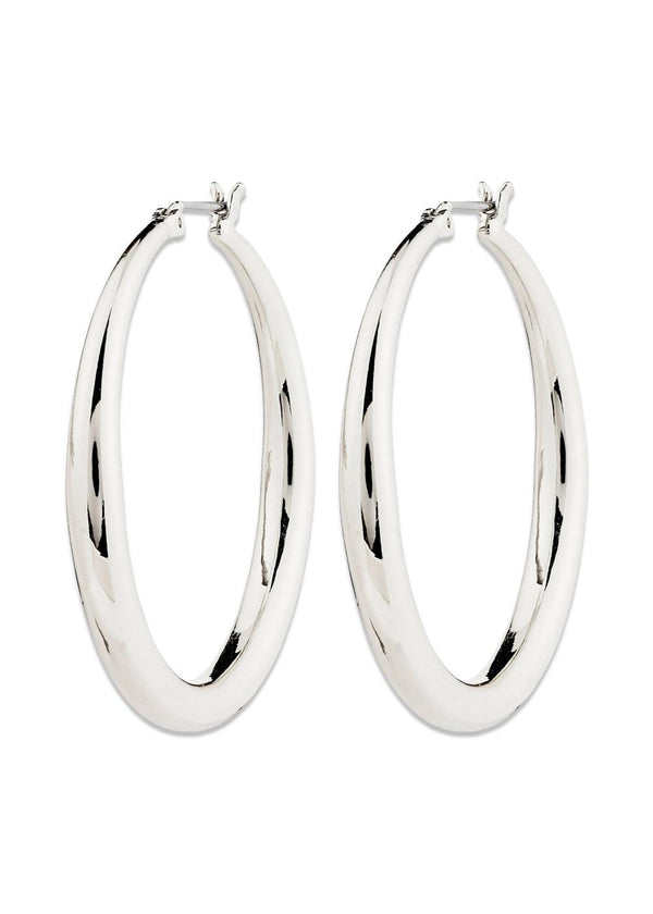 JORUN large hoop earrings silver-plated - Silver Plated