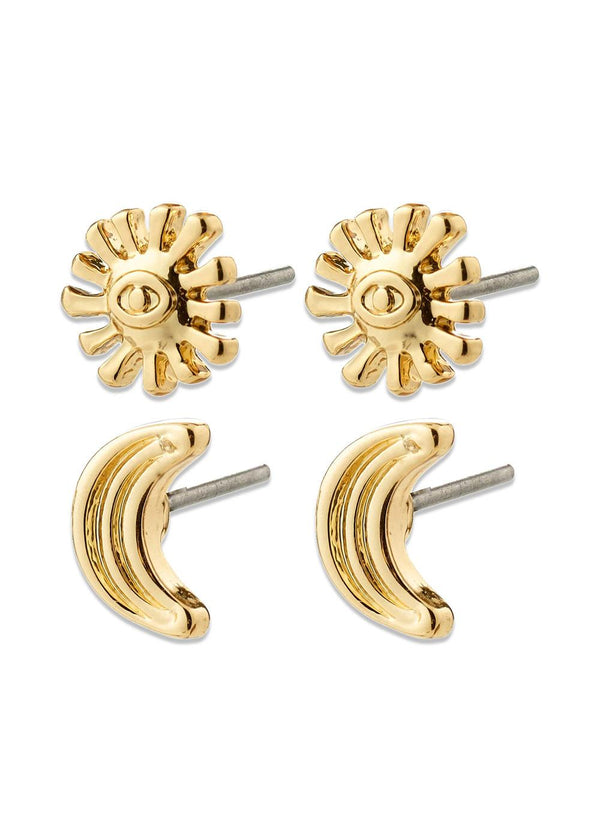 MISHA earrings, 2-in-1 set, gold-plated - Gold Plated