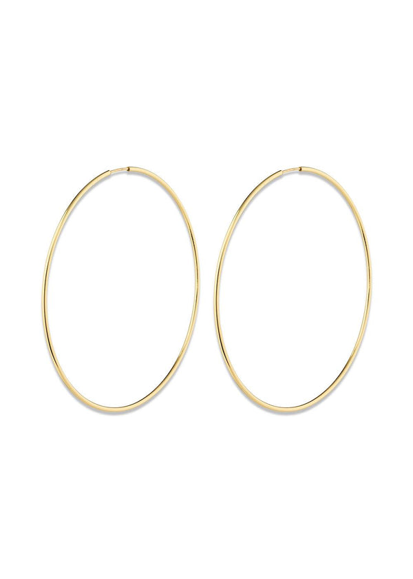 SANNE X-large hoop earrings gold-plated - Gold Plated