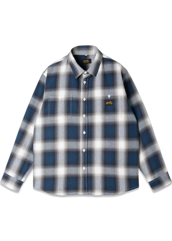 flannel shirt - Navy Plaid-Shirts-Stan Ray-Butler Loftet