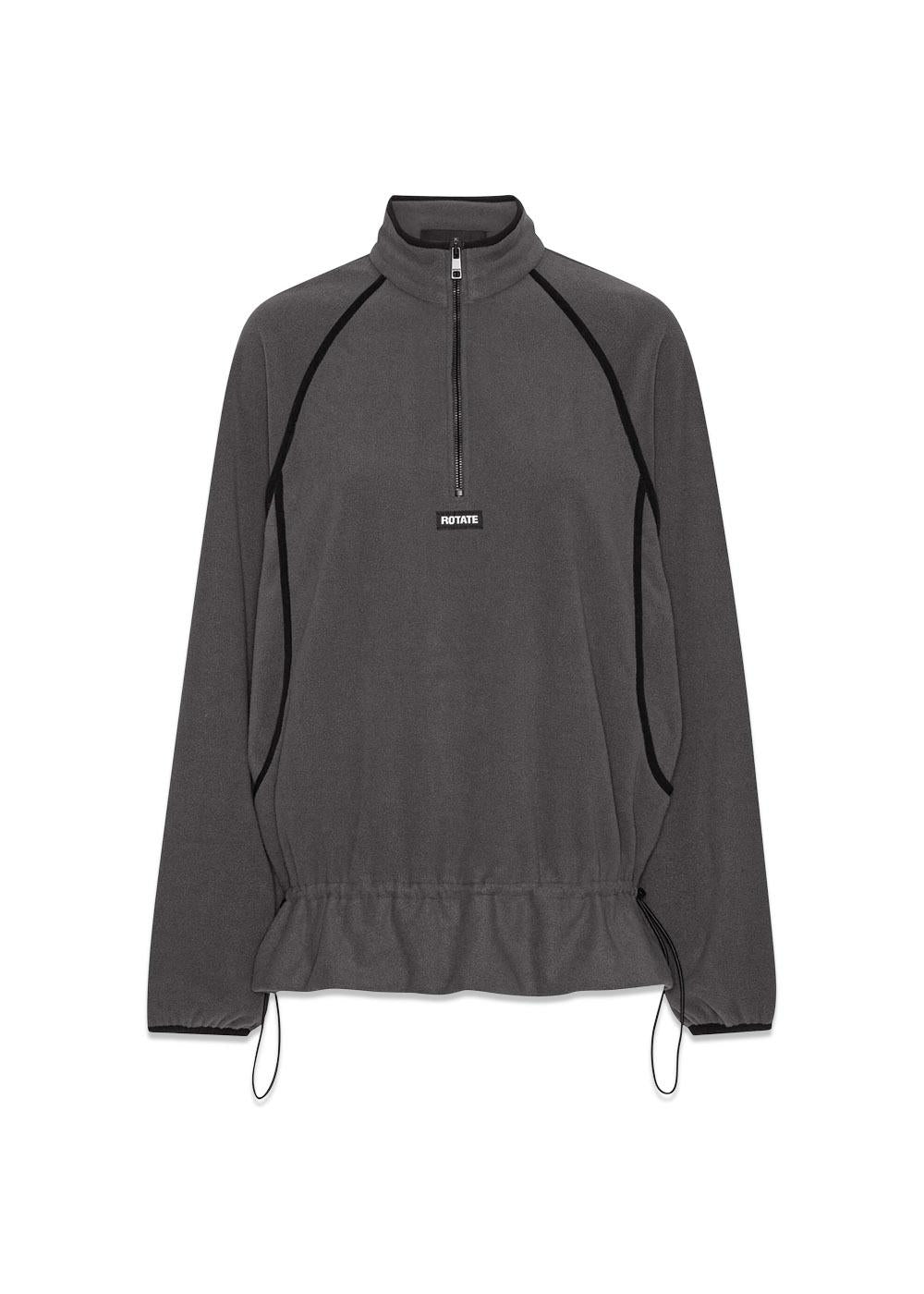 Fleece Half Zip Jacket - Gray Pinstripe