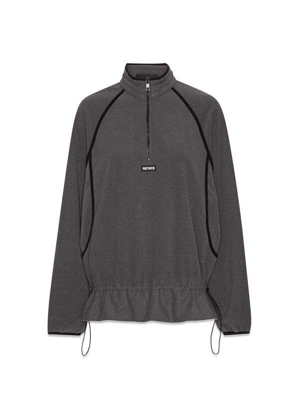 Fleece Half Zip Jacket - Gray Pinstripe