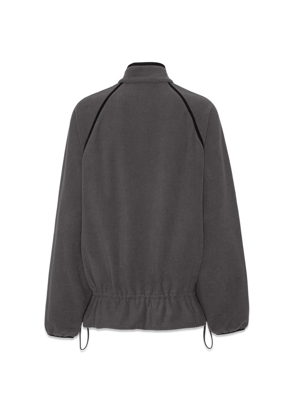 Fleece Half Zip Jacket - Gray Pinstripe