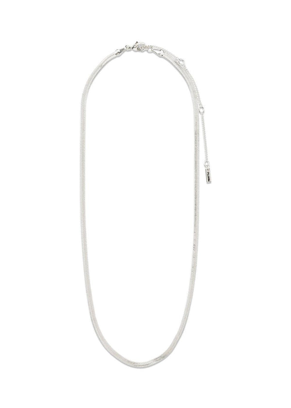 JOANNA flat snake chain necklace silver-plated - Silver Plated