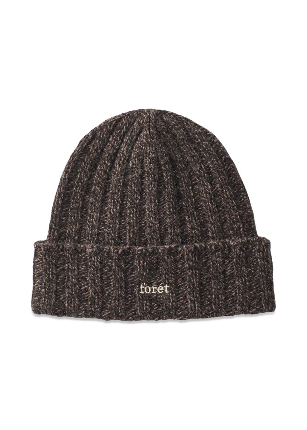 RELAX RIB PUZZLE BEANIE - Brown
