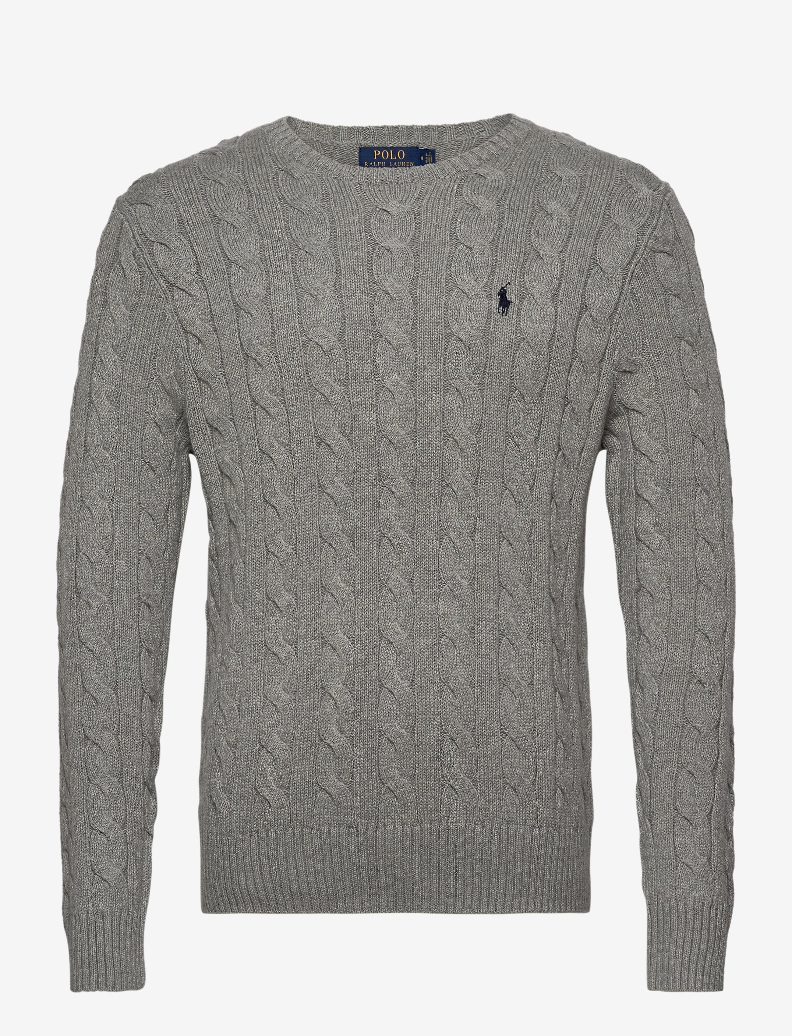 Cable Knit Cotton Sweat - Grey
