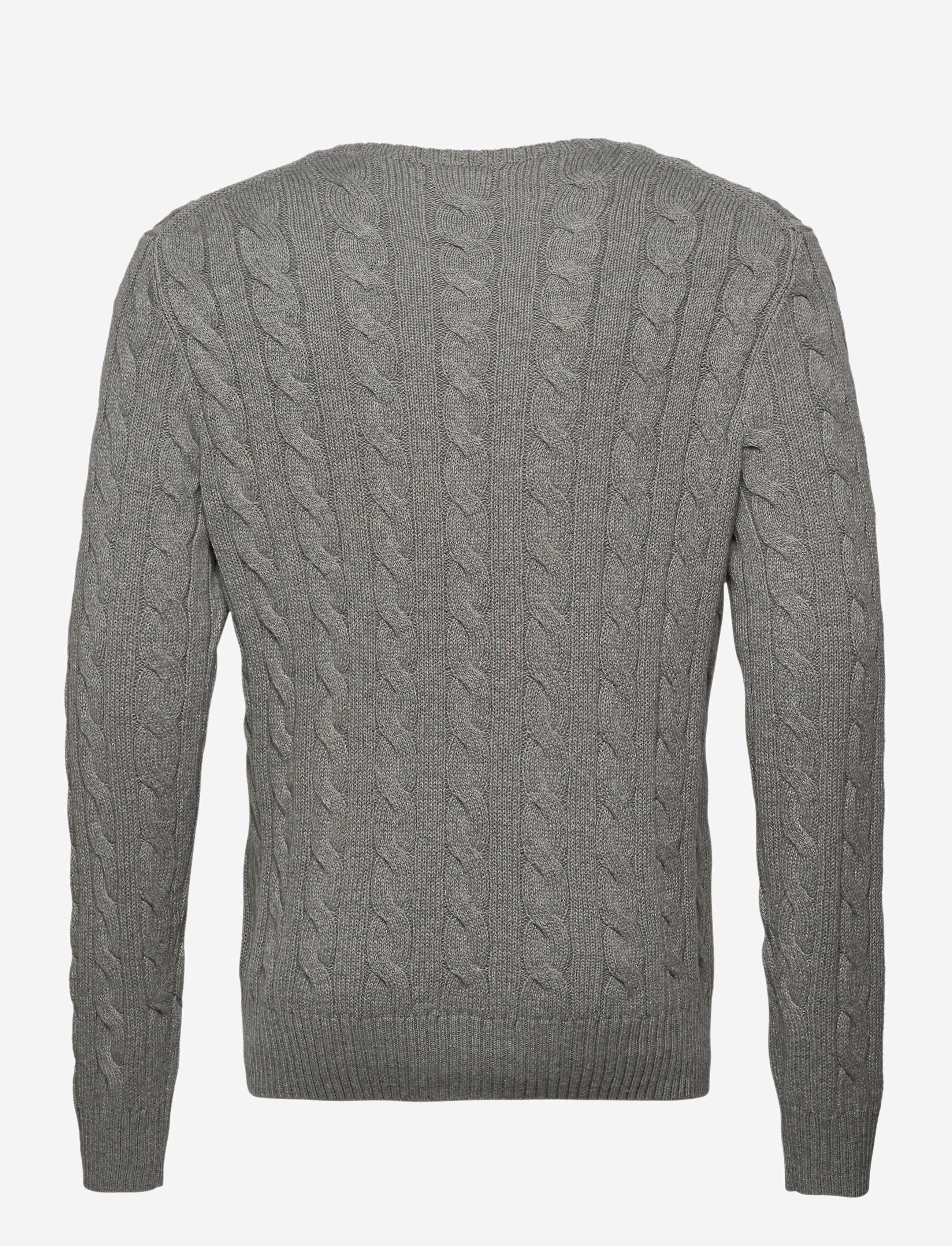 Cable Knit Cotton Sweat - Grey