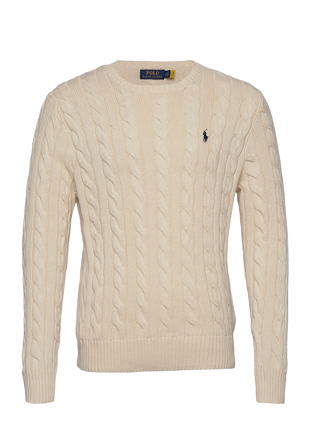 Cable Knit Cotton Sweat - Cream