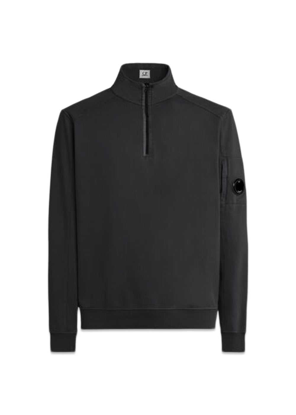 sweatshirts polo collar light fleece - Black